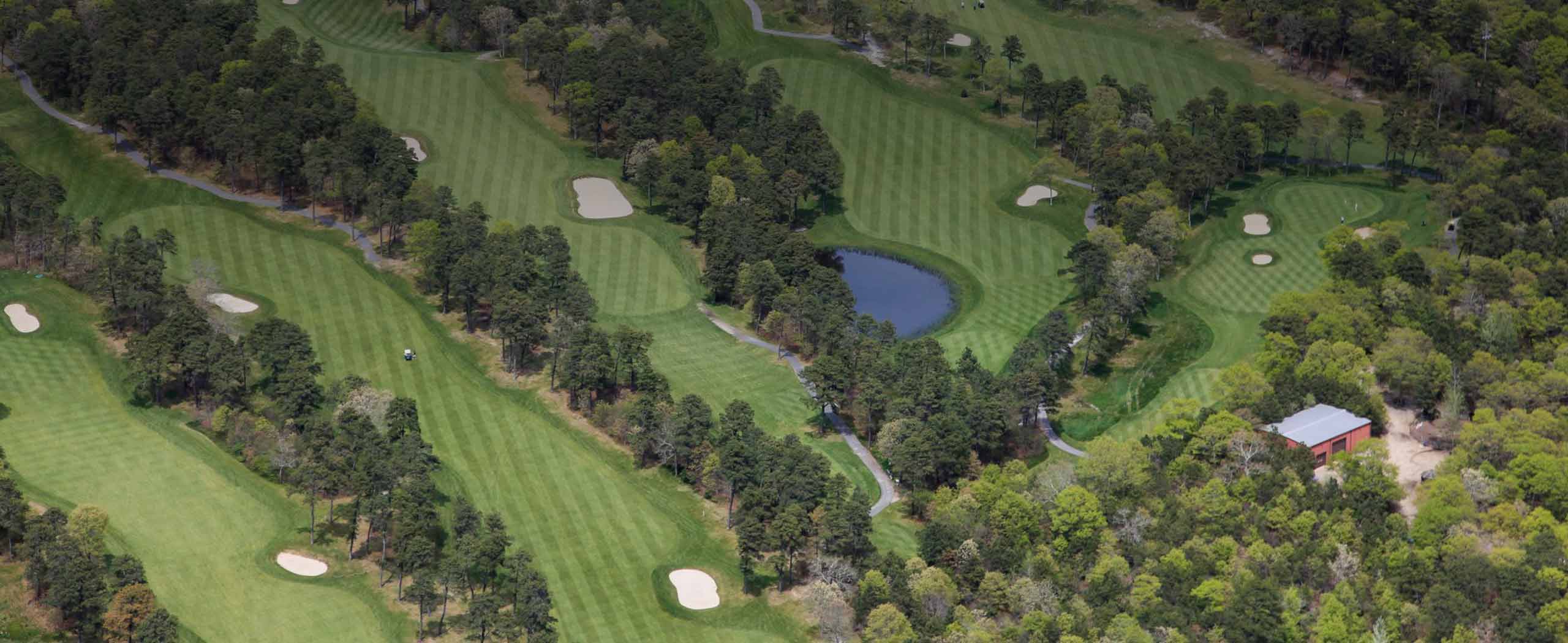 Overhead view of the Captains Golf Course on Cape Cod